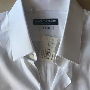 Dolce & Gabbana men’s white dress shirt size 40        neck 15 1/4 see photo